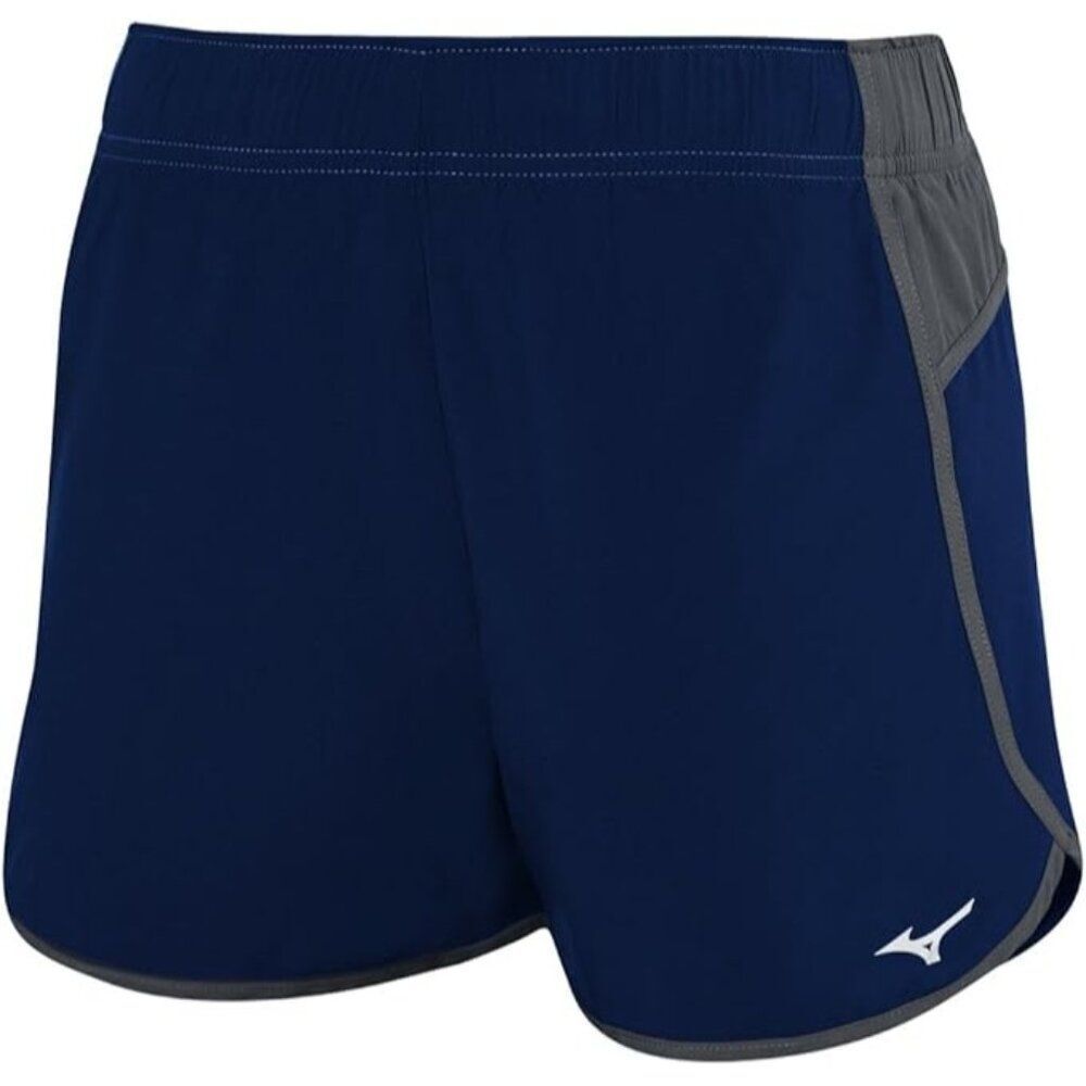 Mizuno Youth Atlanta Cover Up Volleyball Shorts,  Navy/Charcoal, Sz. L